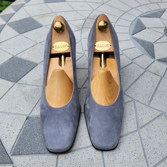 Bally Nebria Sheen Suede Court Shoes Pumps 7.5 - Picture 10 of 10